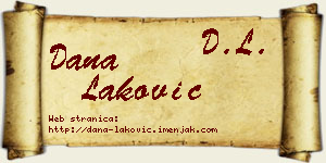 Dana Laković vizit kartica